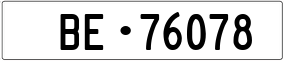Trailer License Plate